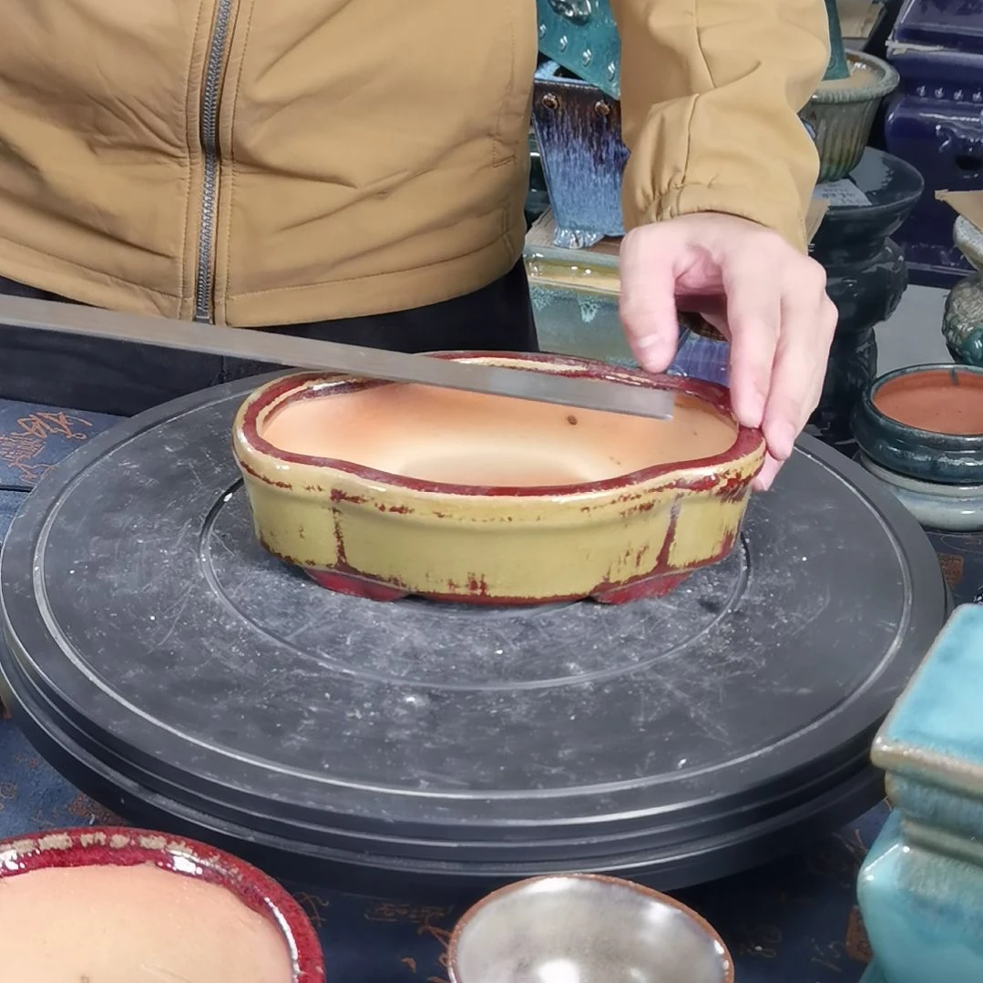 内口12*19.5深5石湾花盆默认微瑕