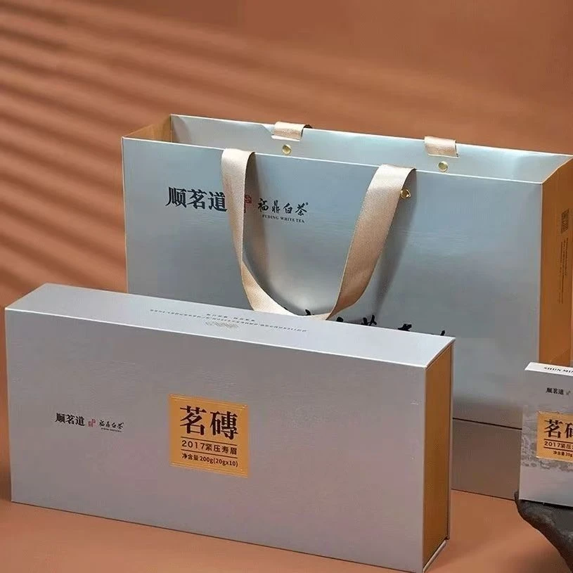 顺茗道福 鼎白茶2017年茗砖 高品质标杆老寿眉160克礼盒装