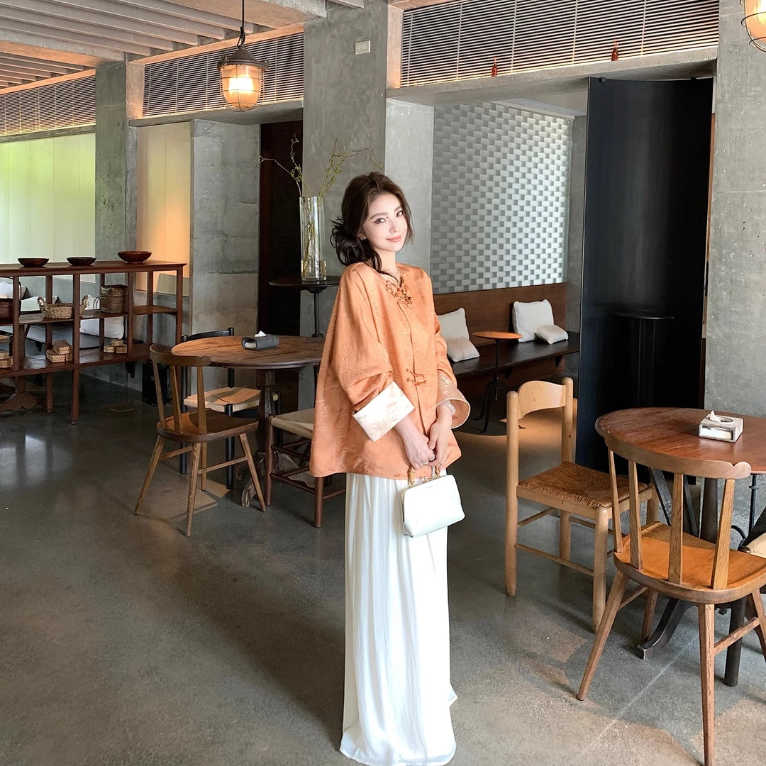 “国风春时令”人丝提花邂逅东方雅韵！温婉新中式桑蚕丝国风外套