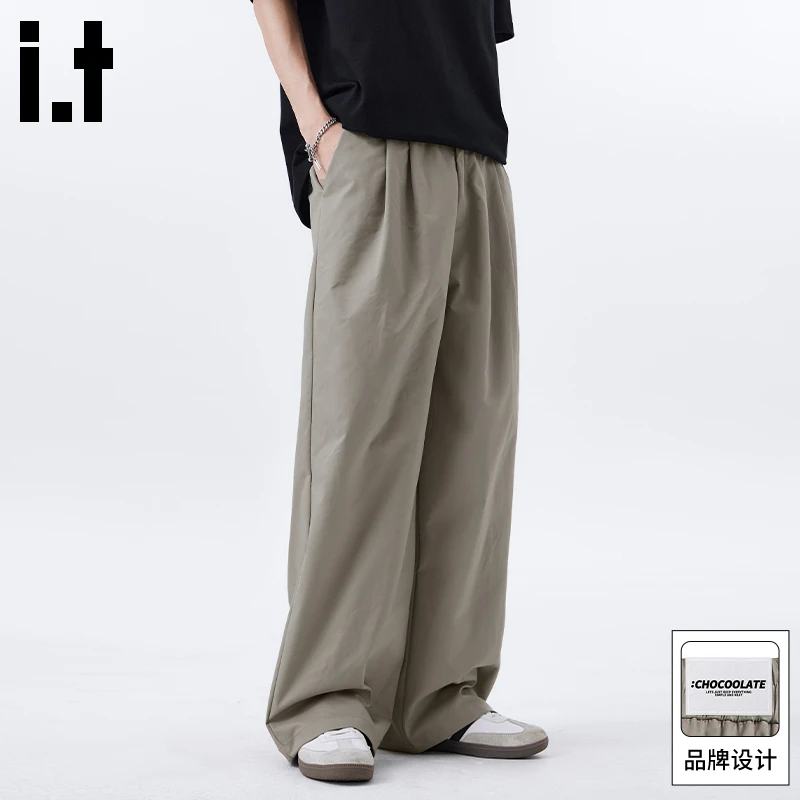 it :CHOCOOLATE2025秋季薄款垂感休闲裤男潮牌宽松男士工装阔腿裤
