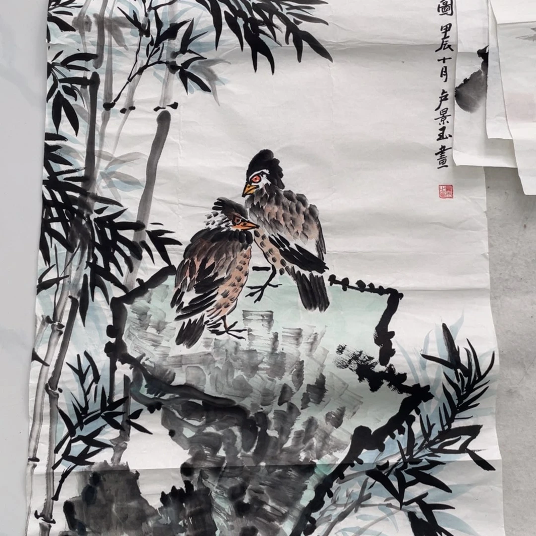 国画卢景玉老师绘画