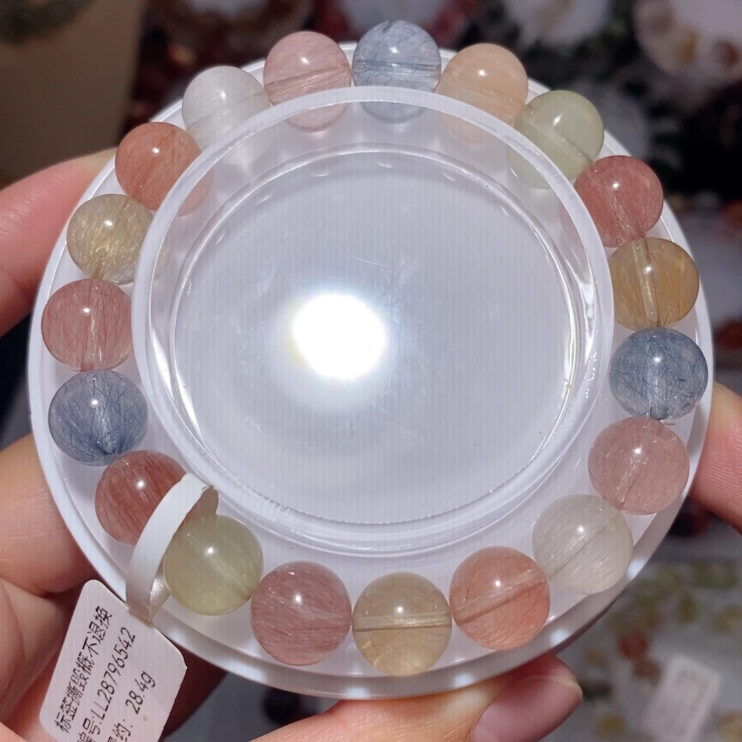 水晶手链未镶嵌F彩兔毛10.2