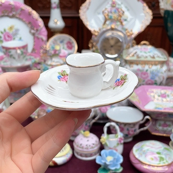 杯碟陶瓷摆件陶瓷微瑕
