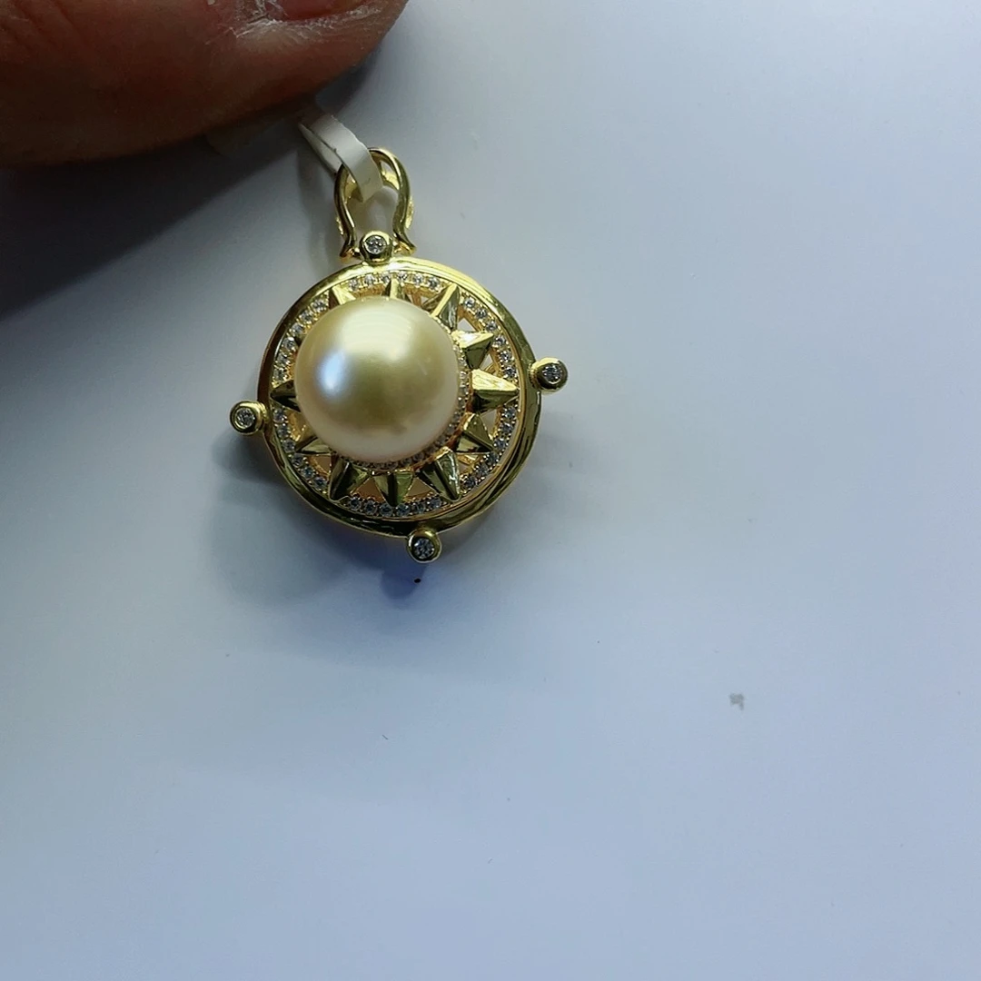 海水珍珠颈饰银S925镶嵌