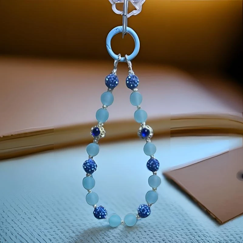 精美原创天蓝色重工手机挂链