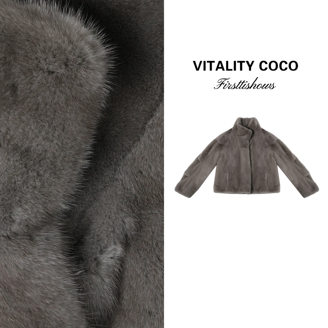 VITALITY COCO·LP城堡系列 高定满天星水貂皮草外套-2775