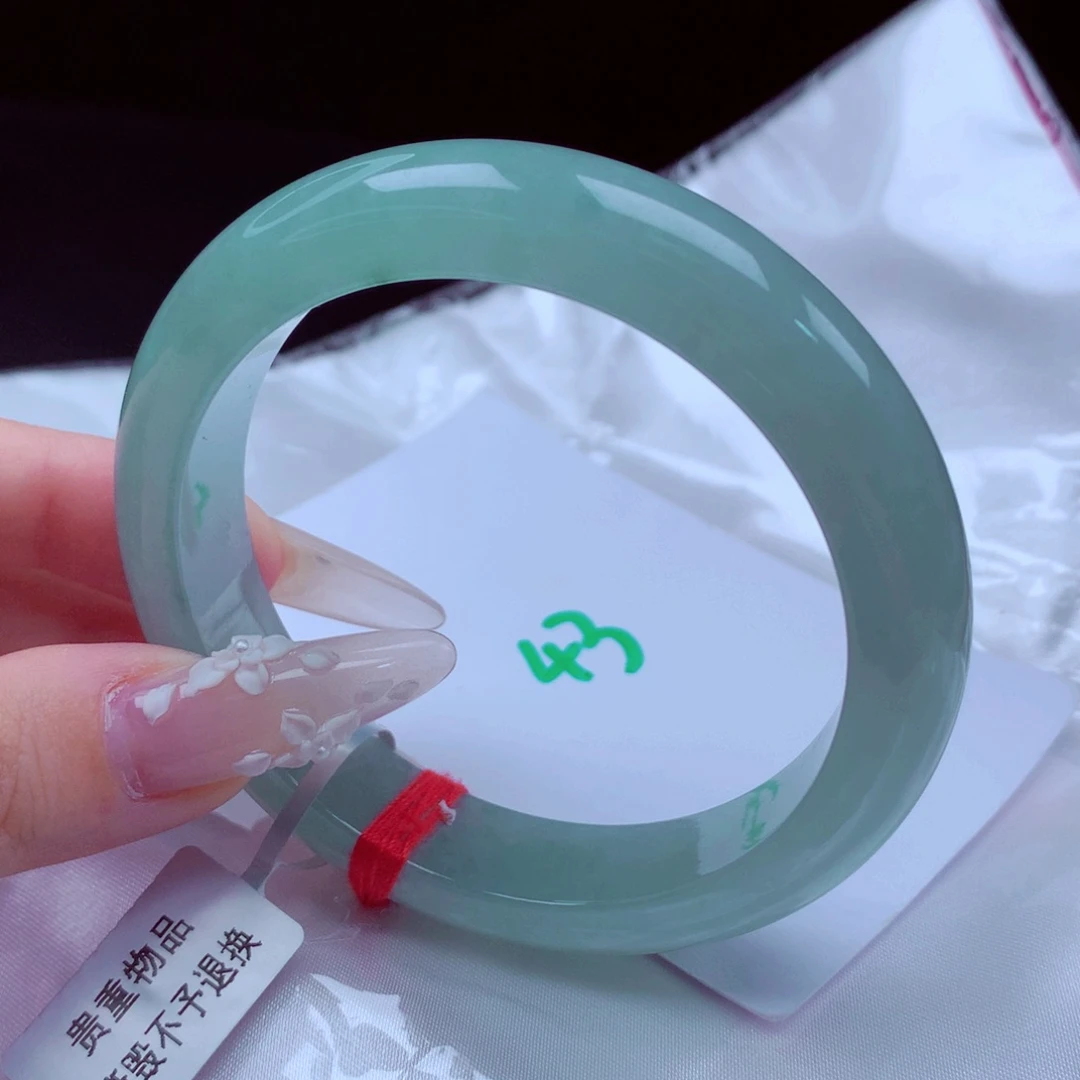 未镶嵌手镯翡翠天然缅甸翡翠A货手镯 43号