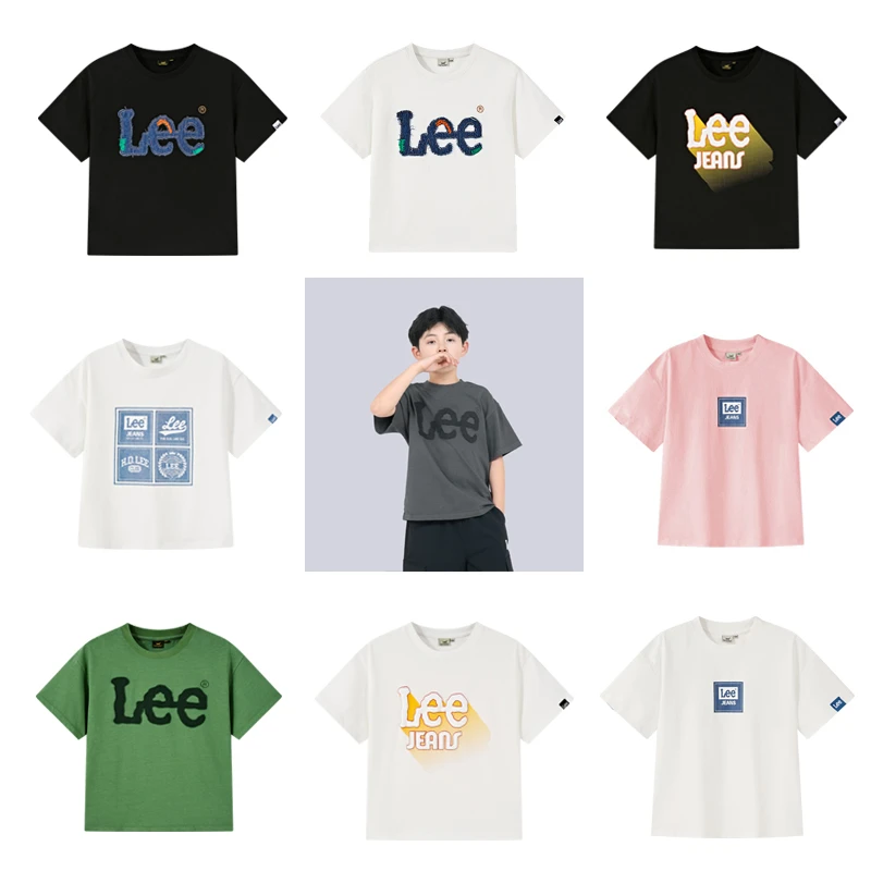 Leekids童装男童t恤短袖女童半袖2025新款夏季新款宝宝儿童上衣