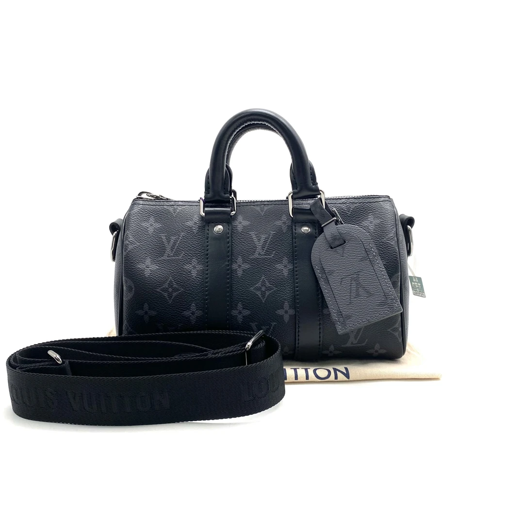 99新 LouisVuitton/路易威登 LV 黑武士keepall25斜挎包尺寸25/15