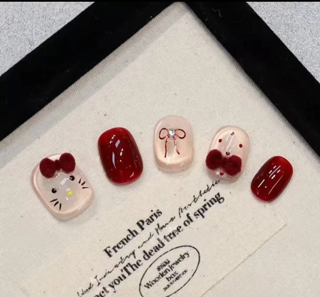 Fairy【心愿】新年纯手工穿戴甲丝绒气质显白猫眼丝绒材质微掉毛毛