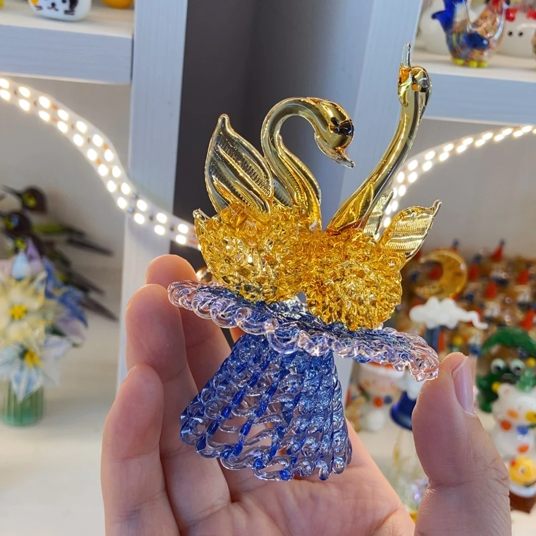 手工艺品琉璃天鹅