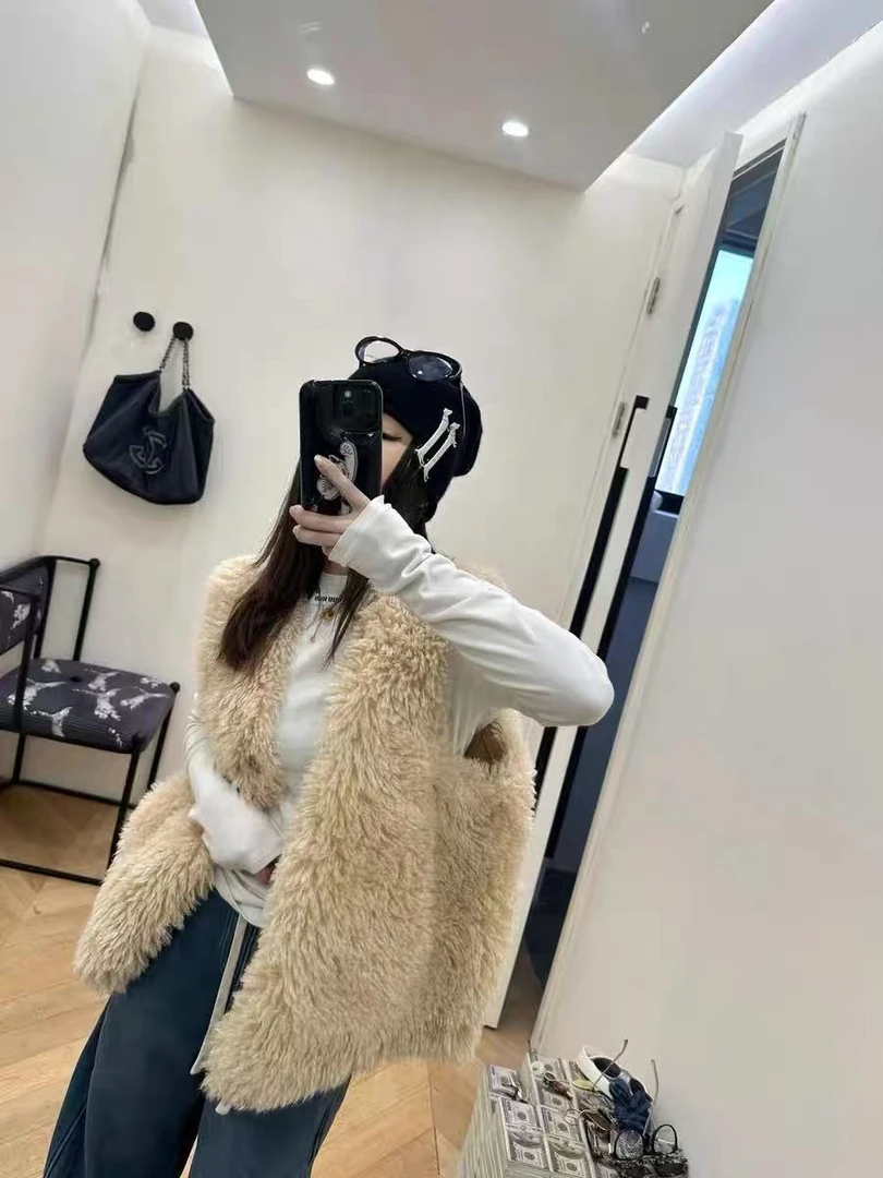 冬季宽松环保羊羔马甲外套百搭上衣女 122