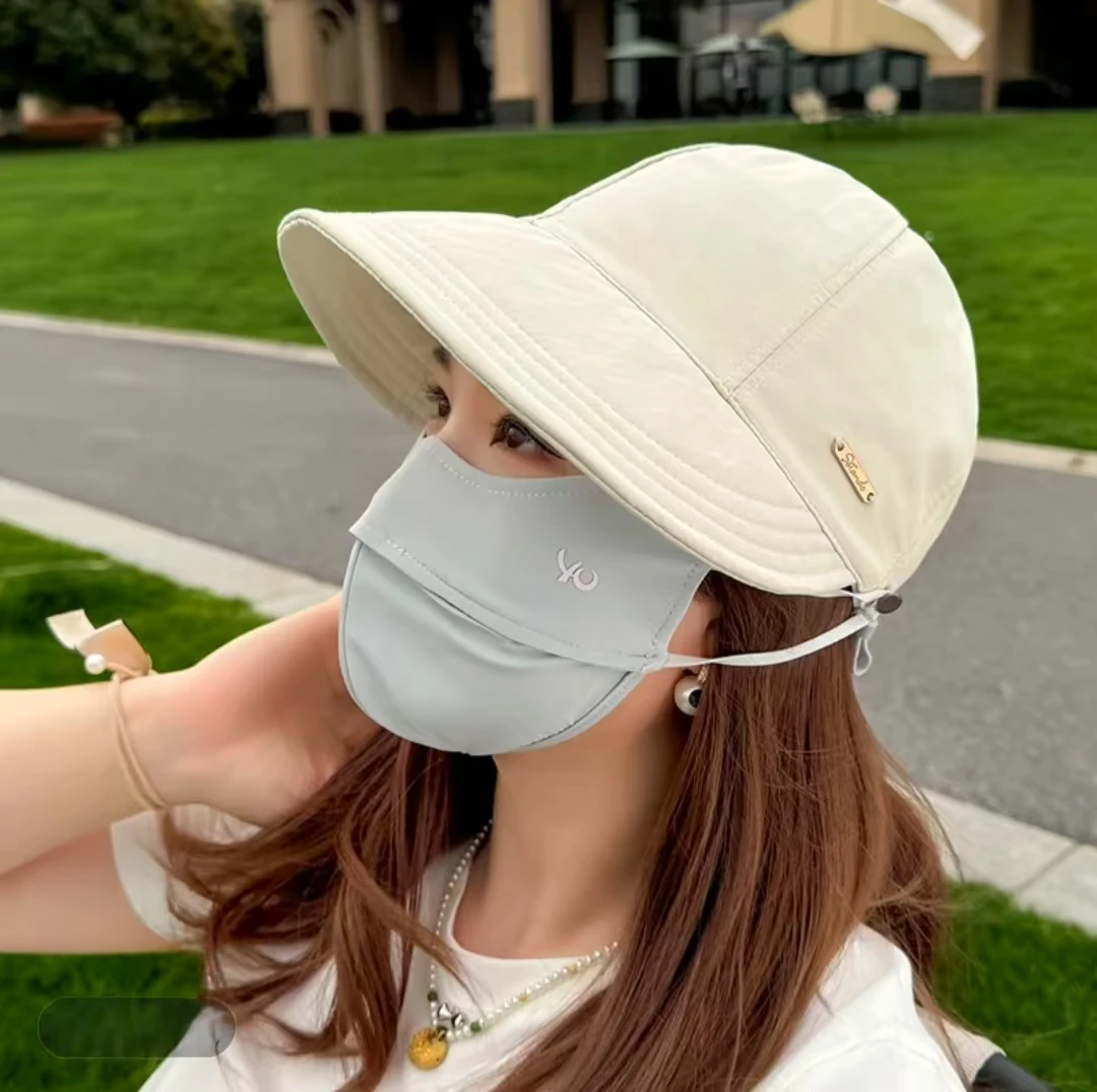 【加强款】明星同款遮阳帽子女款新款大鸭舌渔夫帽女夏季防晒太阳帽