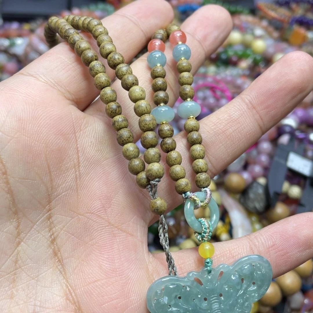 紫晶颈饰银S800镀金镶嵌