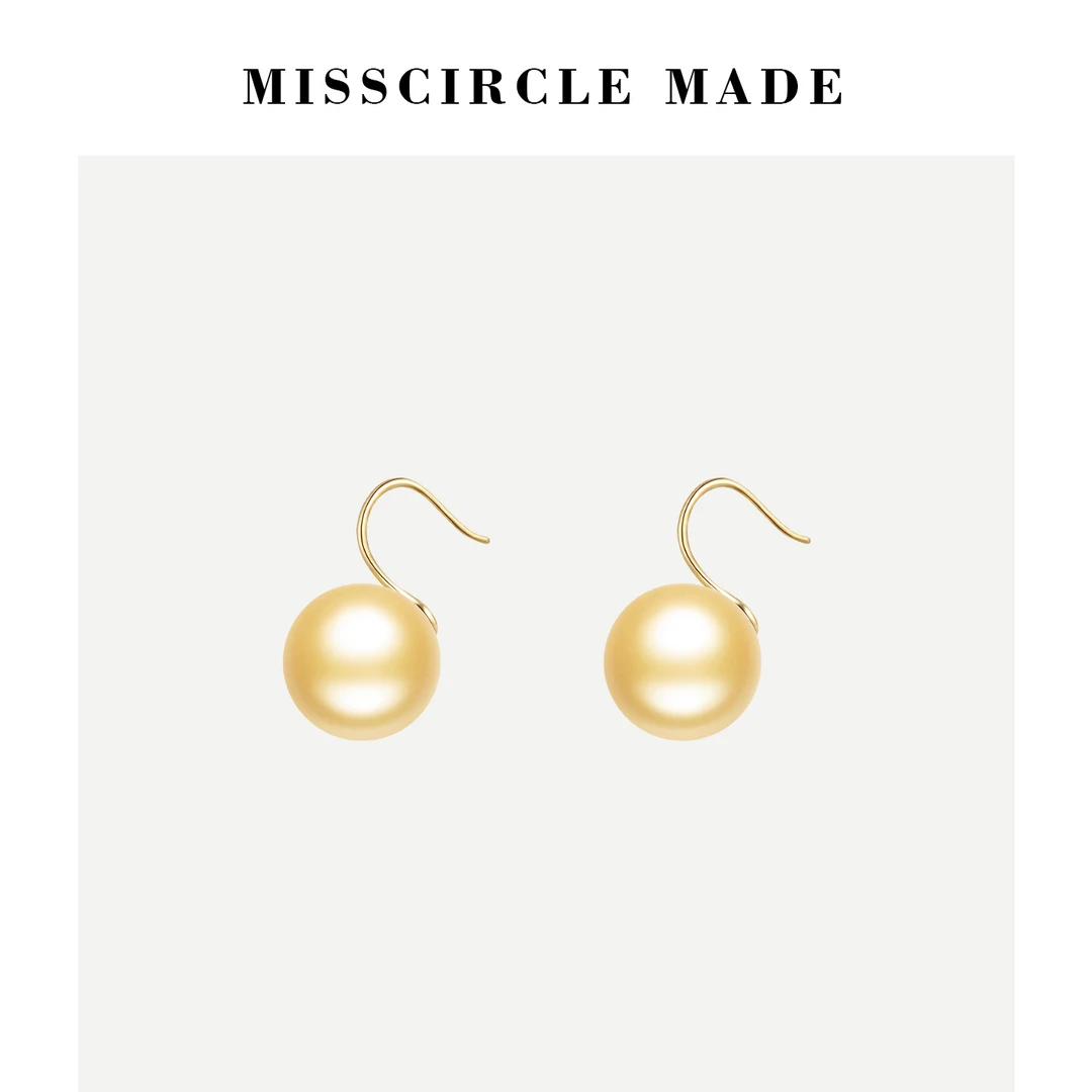 瑟可 925银仿珍珠耳饰 施家金色高跟鞋珍珠耳环气质高级百搭1104