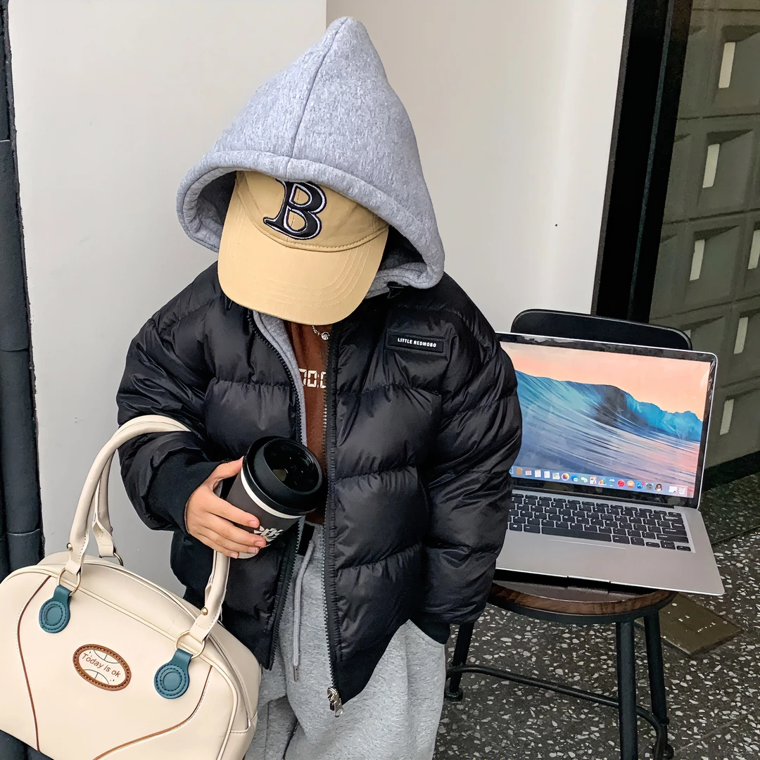 【现现】童装儿童羽绒服90白鸭绒双面穿2025冬季男童外套MMY841300