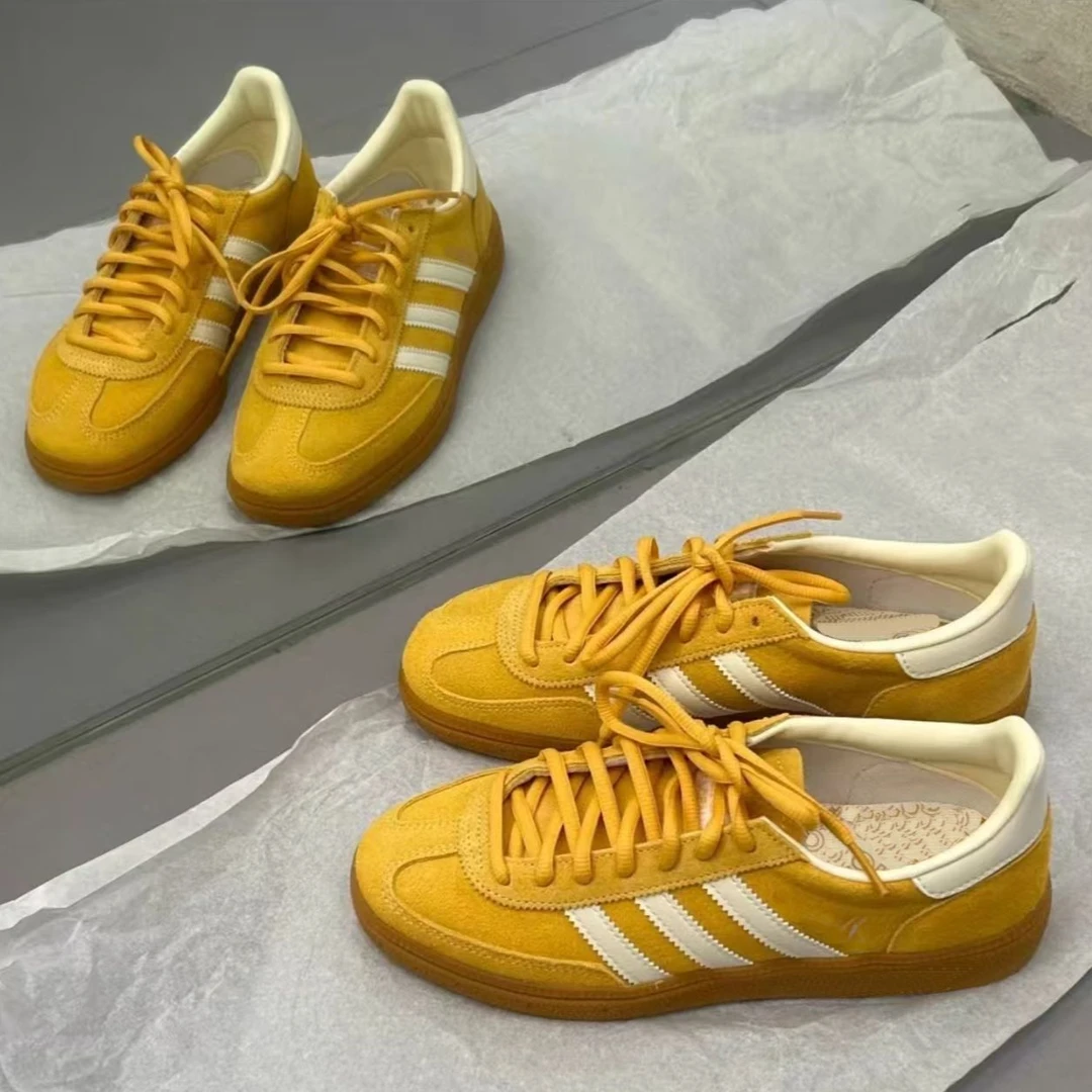 官方正品黄色复古德训鞋运动2025秋季新款情侣休闲薄底阿甘板鞋