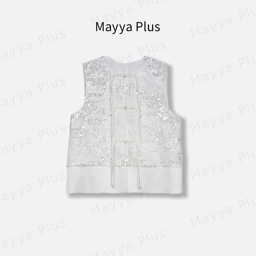 【伊人醉】Mayya Plus时尚新品轻奢气质显瘦百搭款梭织马夹32426078