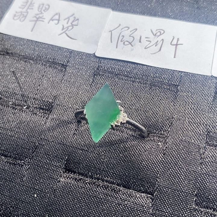 翡翠银S925镶嵌戒指