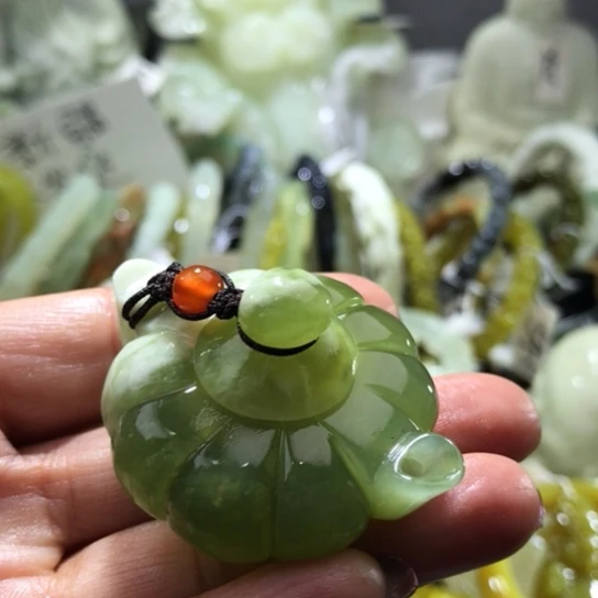 岫玉未镶嵌手把手把