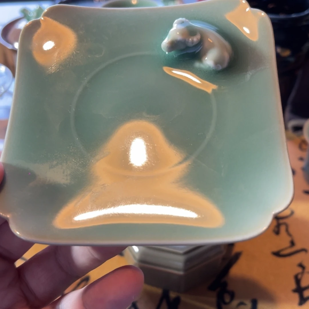 琉璃手工艺品龙泉青瓷杯垫