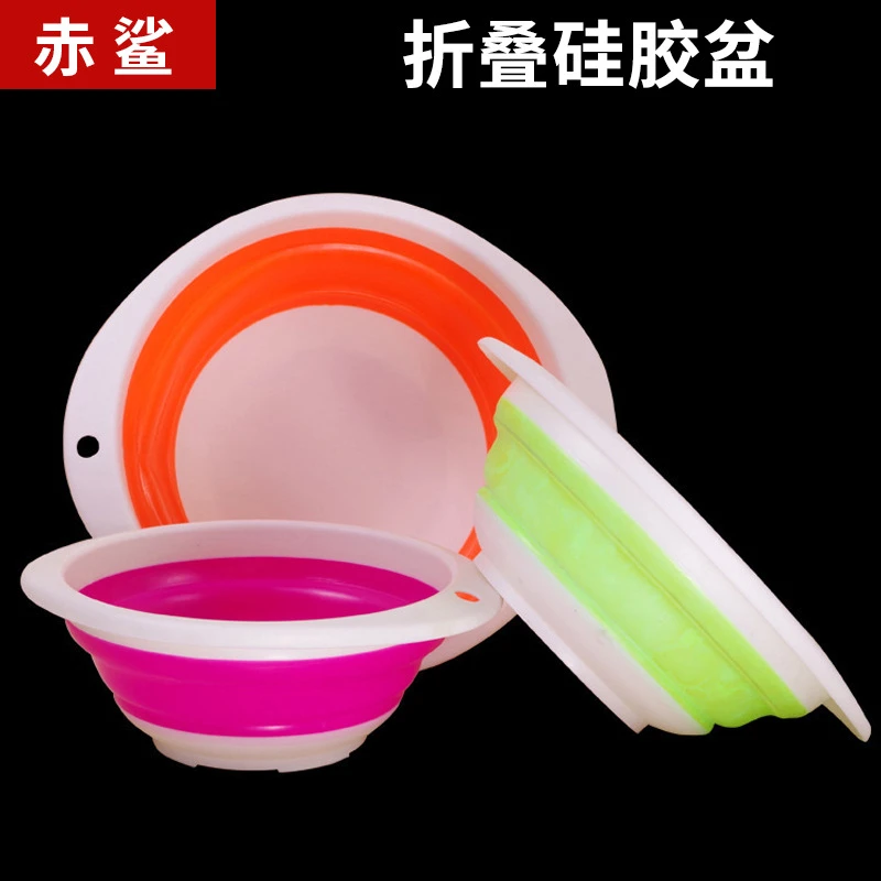硅胶折叠硅胶饵料盆大中小开饵盆垂钓用品加厚不沾饵散炮盆便携饵
