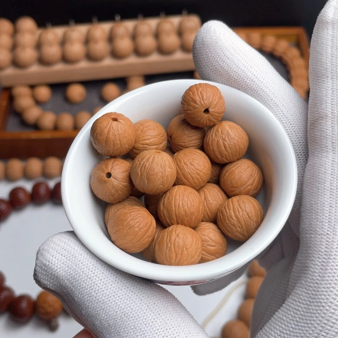 猴头核桃手串4****.纯天然无修同尺凤羽