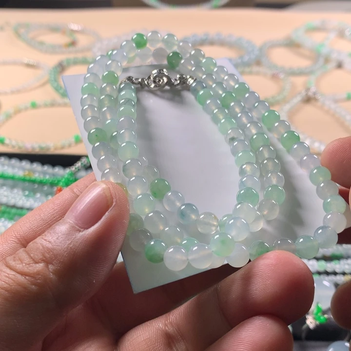 翡翠未镶嵌手链天然缅甸翡翠卡6
