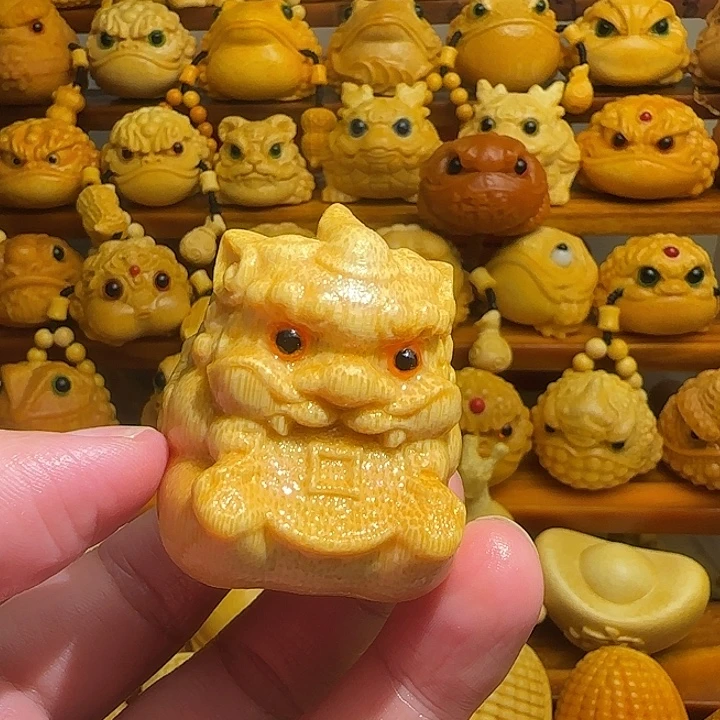 吉***酒竹竹雕貔貅带油刷子