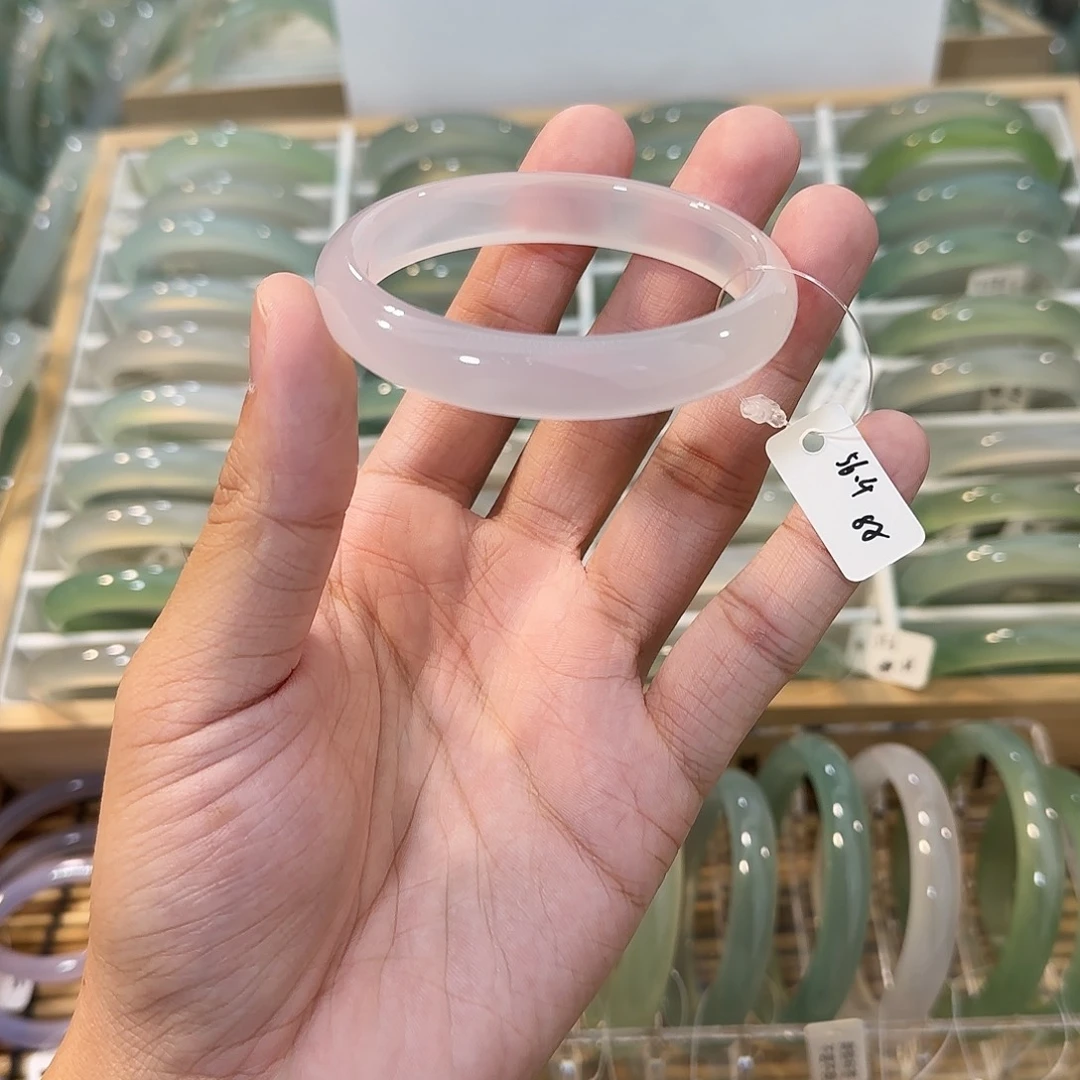 玛瑙/玉髓未镶嵌手镯圈口56.4