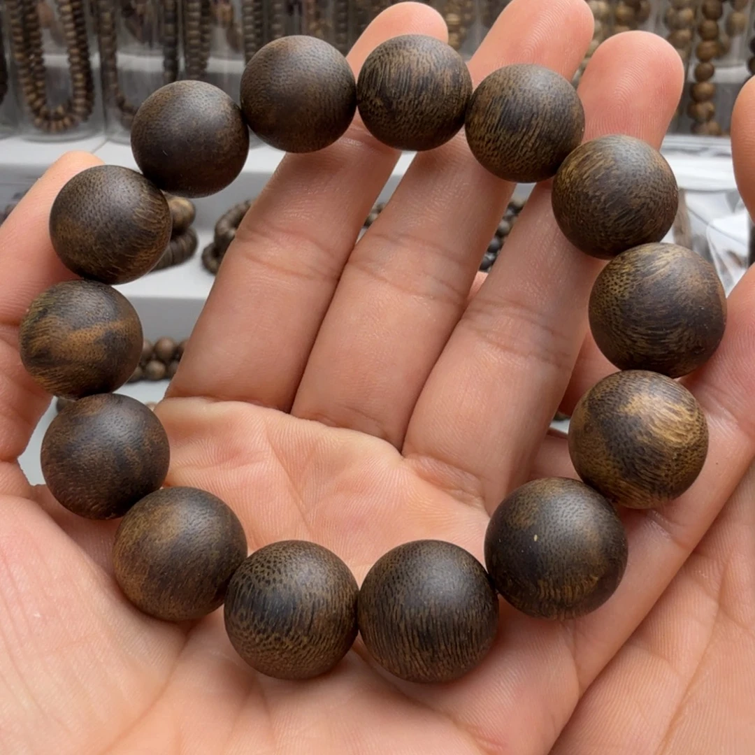 沉香手串棋楠沉香张勺子九九沉卡16+保32克