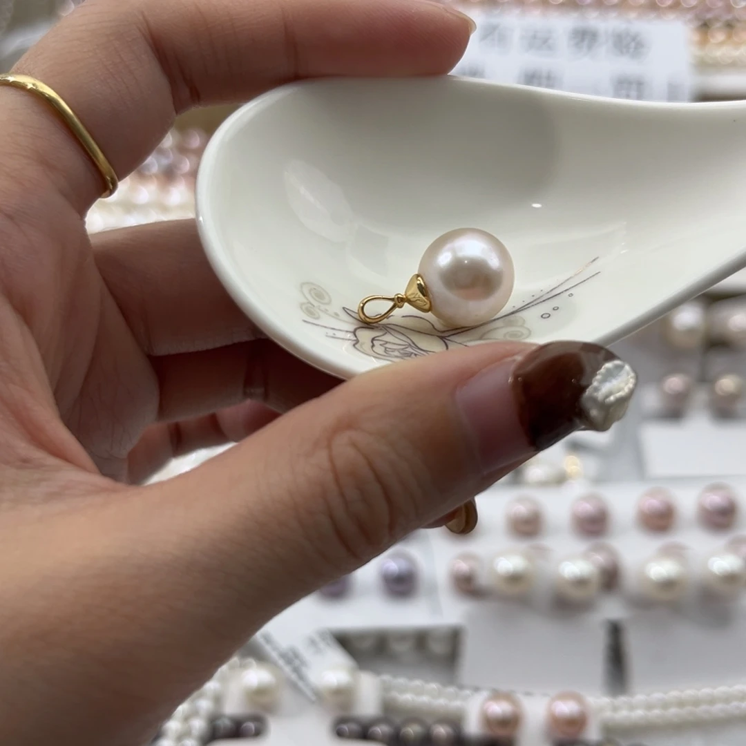 银S925镶嵌吊坠(不含链)淡水珍珠