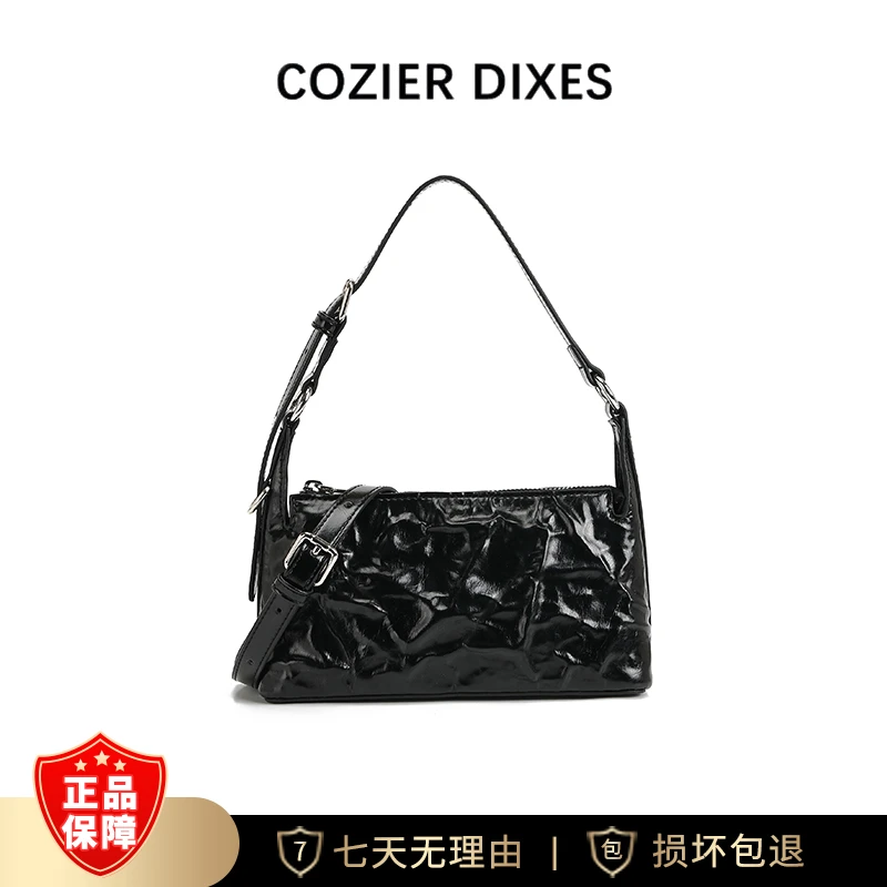 新款小众时尚百搭手提单肩斜跨女包DFN629-黑色【赠挂件】