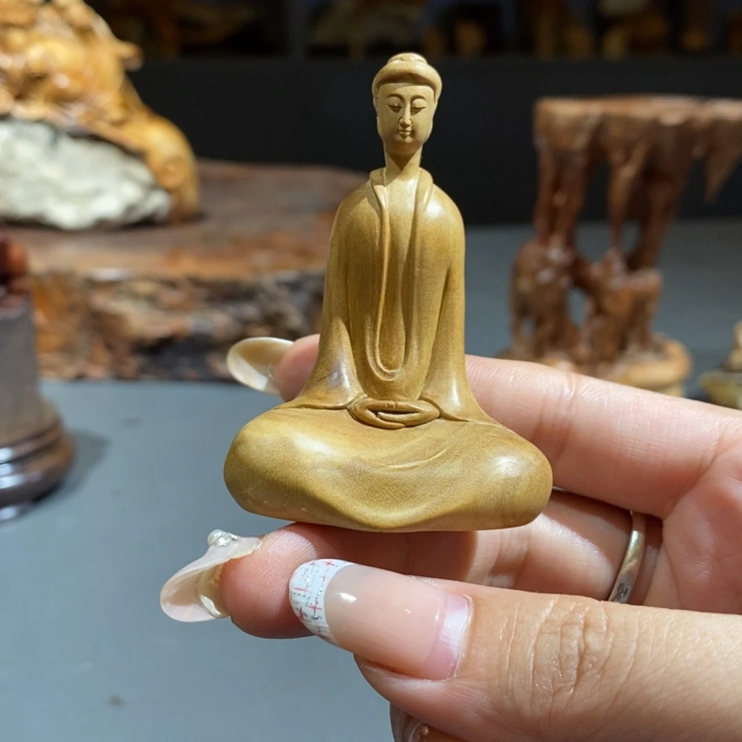 辰***光檀香紫檀（小叶紫檀）檀香北魏佛摆件