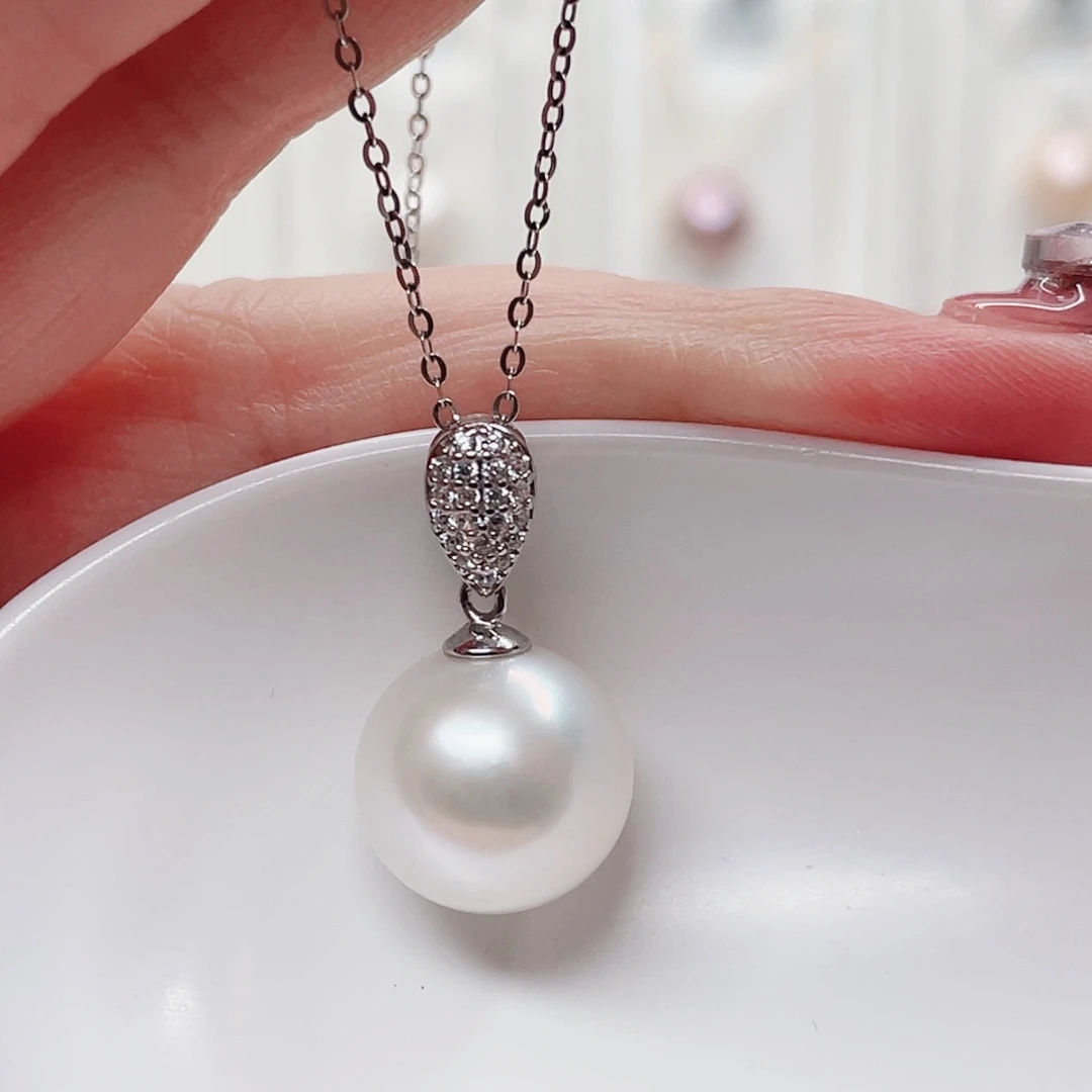 淡水珍珠吊坠(赠链)银S925镶嵌