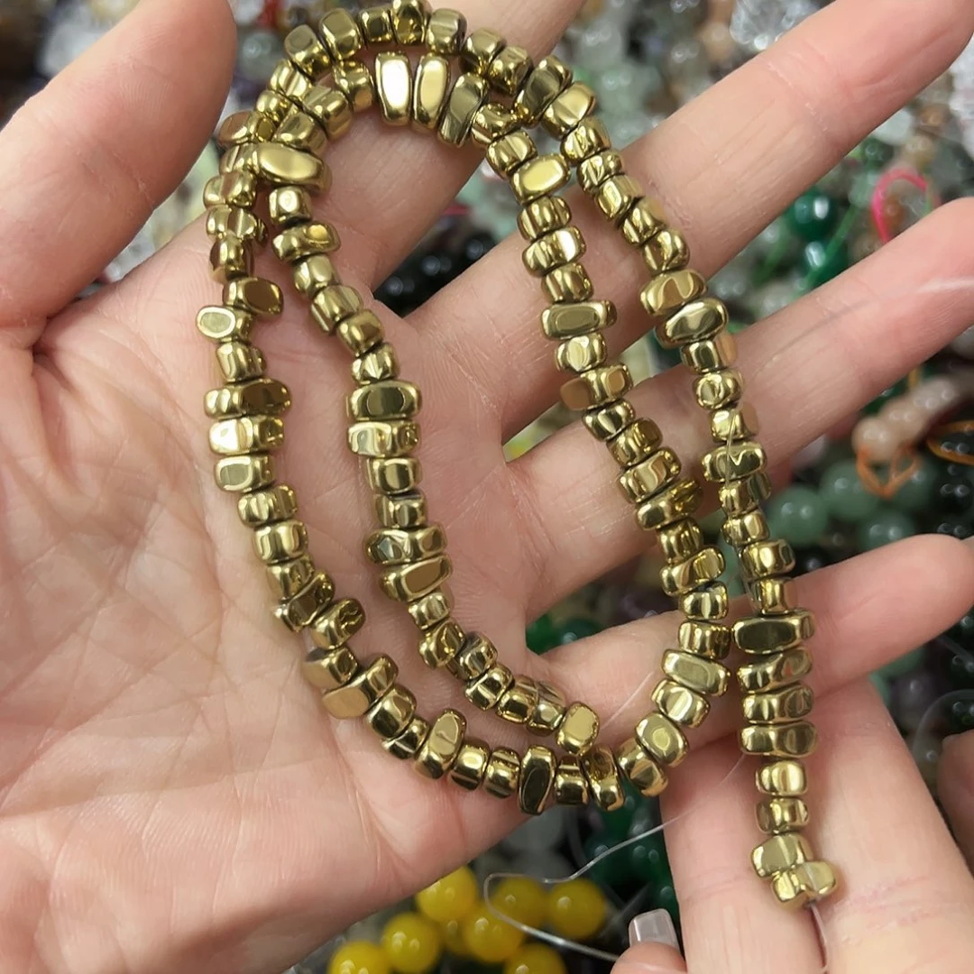玛瑙/玉髓未镶嵌珠宝半成品，黑胆石碎银子高保色一条