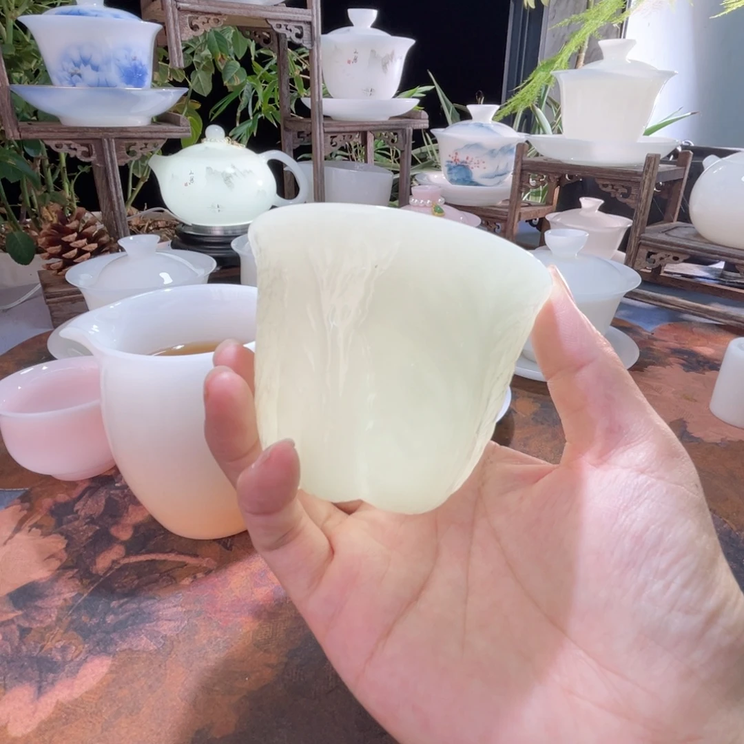 冰晶璞玉绿白菜主人杯