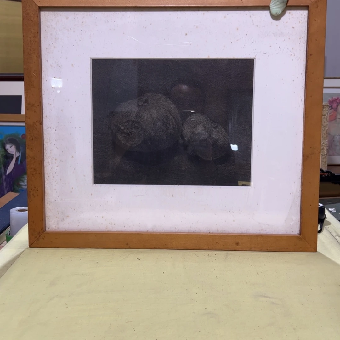 绘画H*O屏风框画茶空间设计