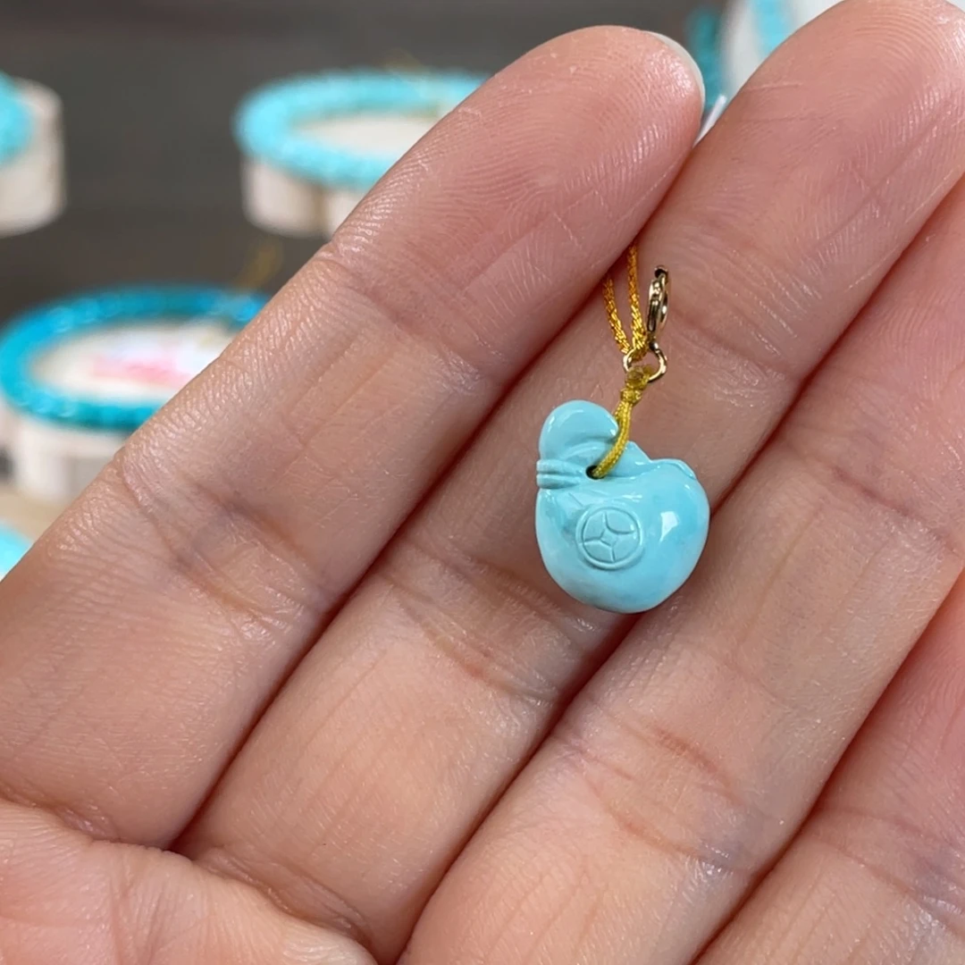 绿松石未镶嵌套链聚财钱袋