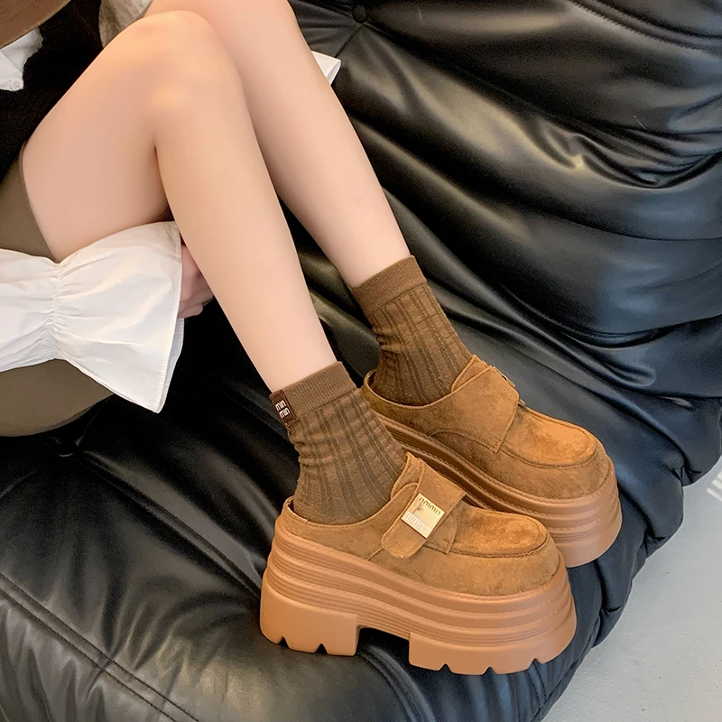 10cm厚底勃肯鞋女外穿2025春新款小个子增高无后跟懒人包头半拖鞋