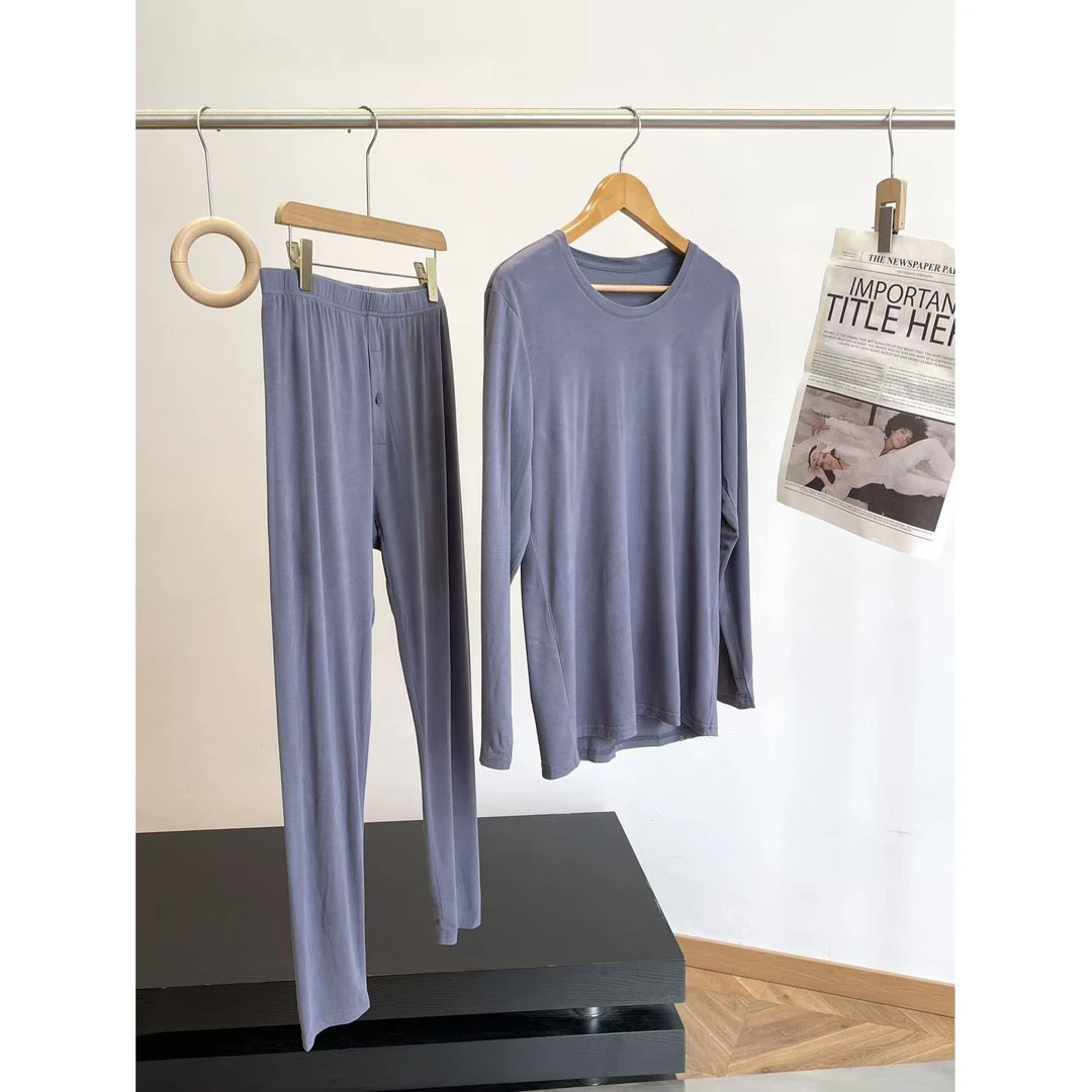 特！真·拜耳腈纶！余D  男士轻暖德绒打底保暖套装 C18 男装 H6973