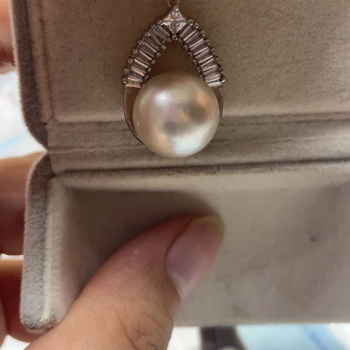 海水珍珠颈饰银S925镶嵌