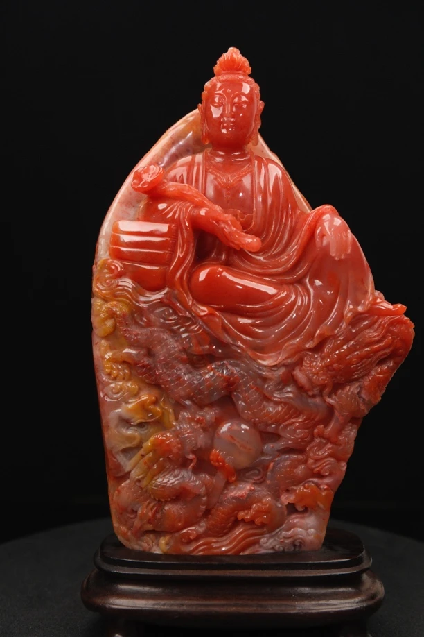 水洞朱砂桃花乘龙观音