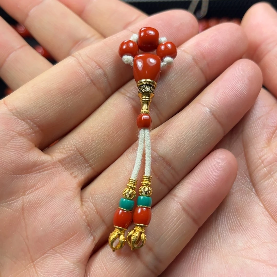 南红玛瑙未镶嵌三通老型套装