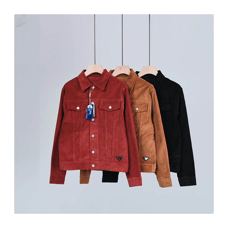 复古灯芯绒衬衫夹克