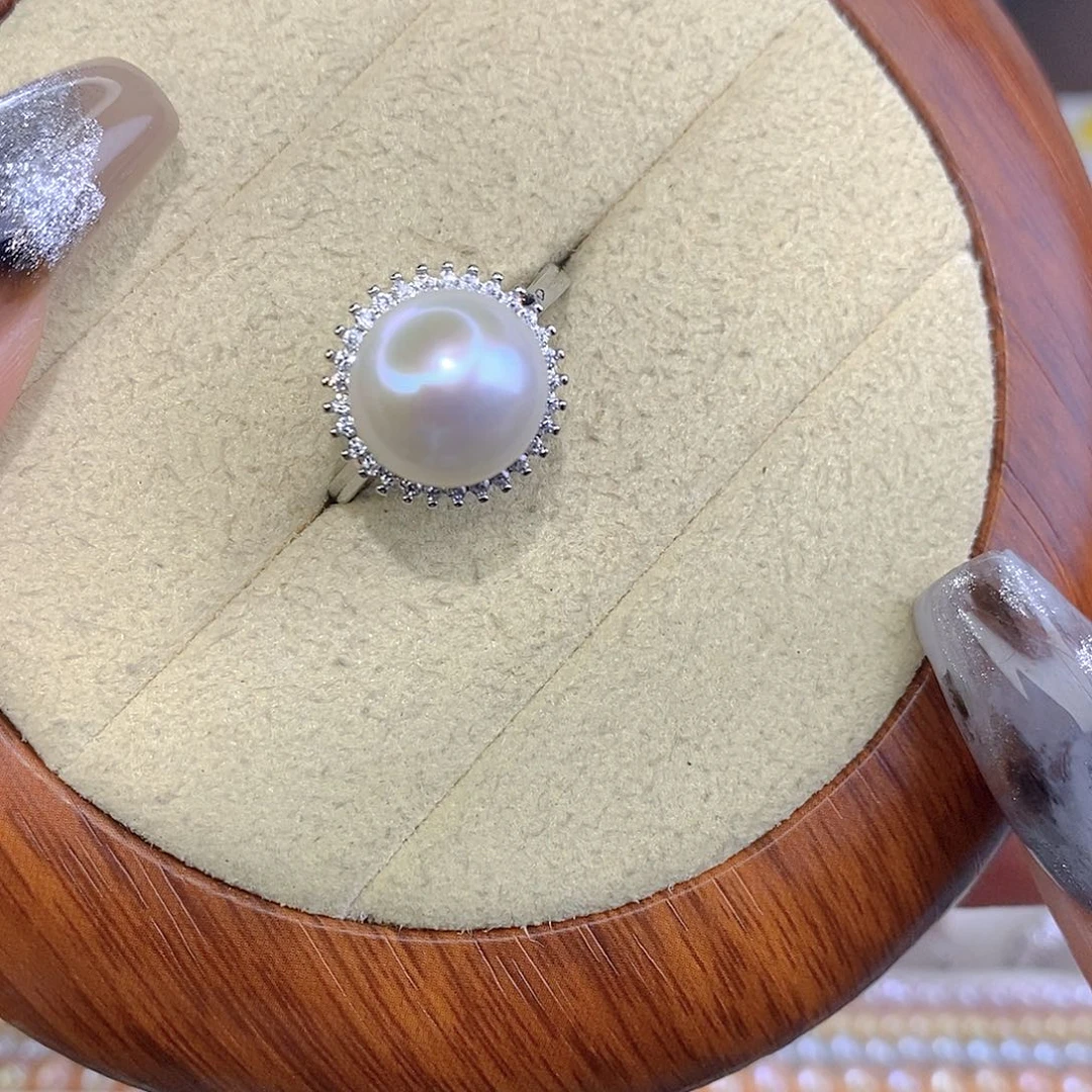 合金淡水珍珠戒指F