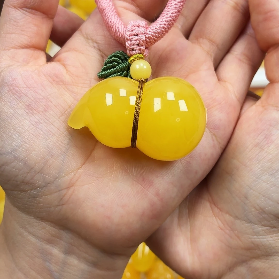 蜜蜡颈饰未镶嵌焦皮葫芦