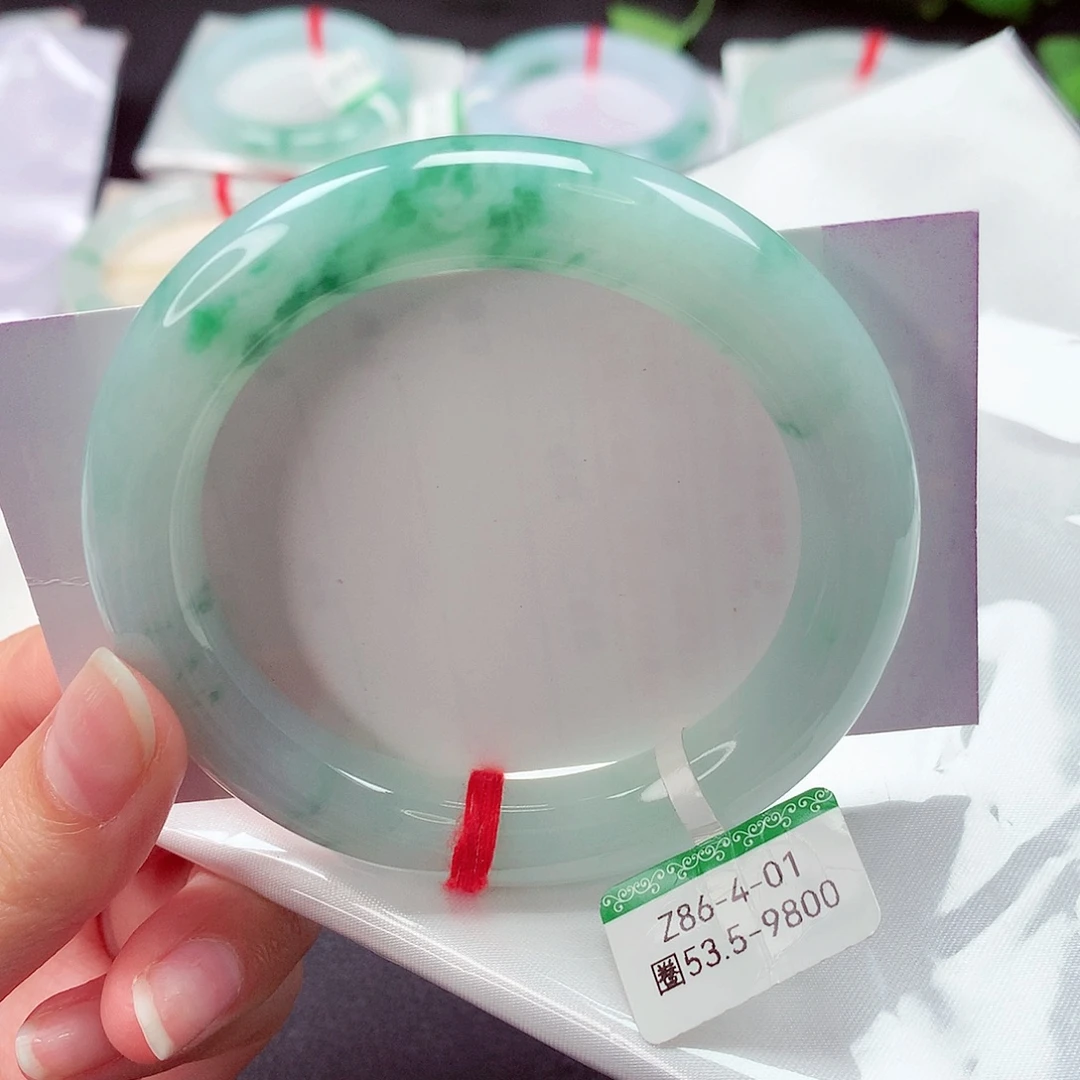 翡翠未镶嵌手镯缅甸天然a货翡翠手镯