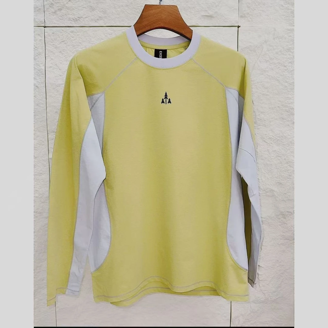 山系户外2025新款吸湿透气撞色速干柔软休闲长袖打底男女25900