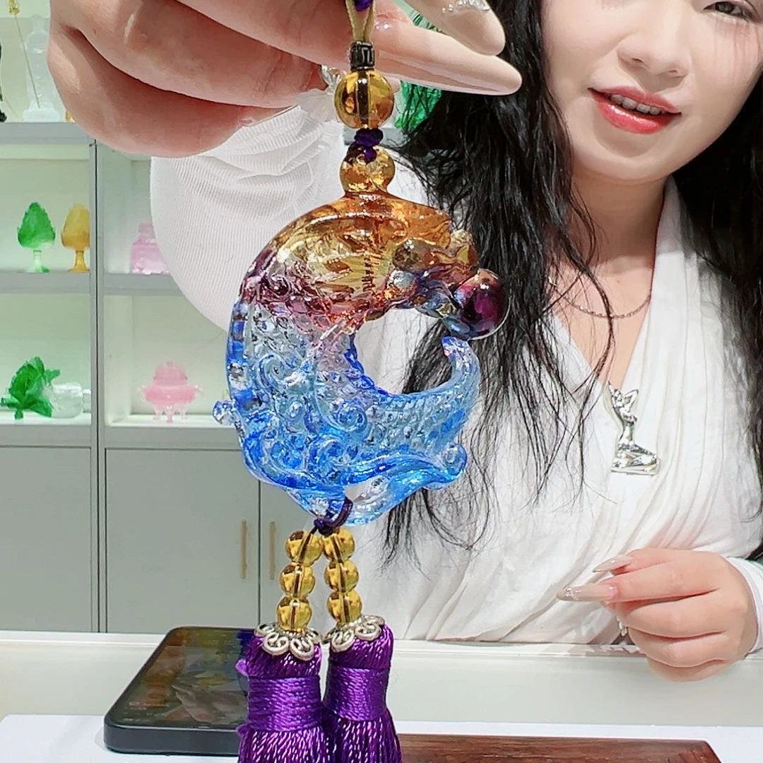 【闪购商品】手工艺品琉璃独占鳌头车挂